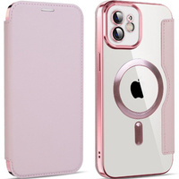 Flip case for iPhone 11, RFID Wallet MagSafe CamShield, pink rose gold