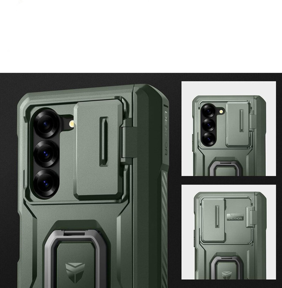 Armored case for Samsung Galaxy Z Fold 6 5G, Dexnor Full Body S-Pen Slot, green