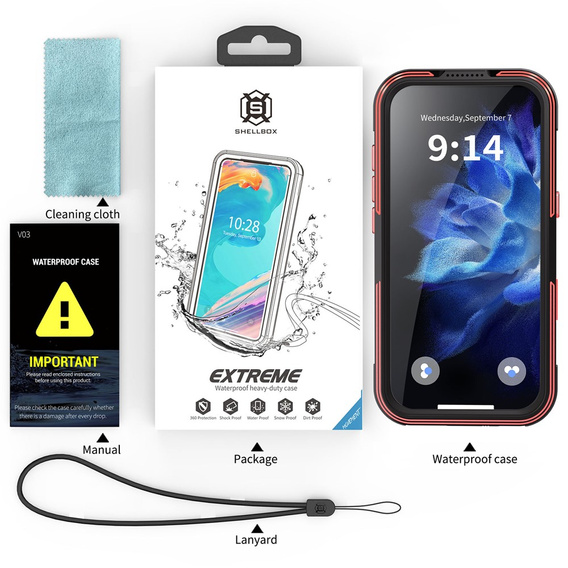 SHELLBOX GTM IP68 waterproof case with MagSafe for iPhone 17 Pro