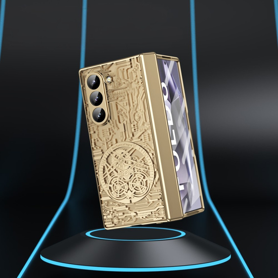 Case for Samsung Galaxy Z Fold6 5G, Mechanical Legend, gold