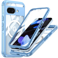 Case for Google Pixel 9A, Shockproof, with glass, for MagSafe, blue