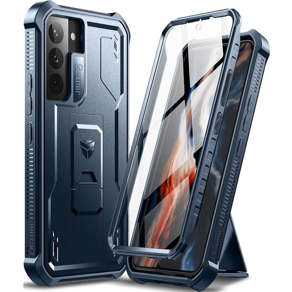 Armored case for Samsung Galaxy S22, Dexnor Full Body, dark blue