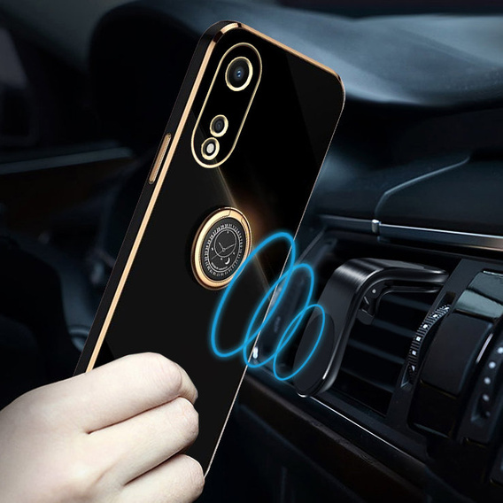 Case for Oppo A78 5G, Electro Ring, black
