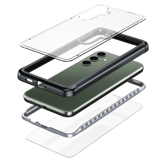 Case for Samsung Galaxy S23 FE, Shockproof, with film, black