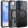 Case for Samsung Galaxy S25+ Plus / S24+ Plus, for MagSafe, ERBORD Matt Case, black + Screen Glass
