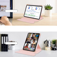Keyboard case for iPad Pro 11" 2024 (5 gen.), Rotary 360° Leather, pink