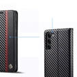 Flap case for Samsung Galaxy S24, Carbon LC.IMEEKE, black