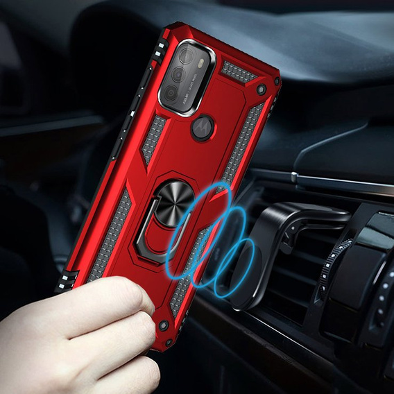 Armor Case for Motorola Moto G50, Nox Case Ring, red