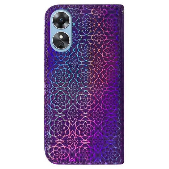 Flip case for Oppo A17, Wallet mandala, purple