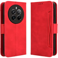 Flip case for Realme 12 Pro 5G / 12 Pro+ 5G, Card Slot, red
