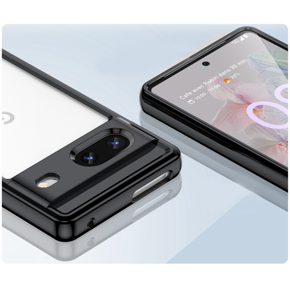Case for Google Pixel 7 5G, Fusion Hybrid, with camera protection, transparent / black