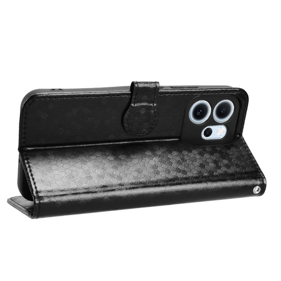 Flap case for Oppo Reno 14F, Wallet Rhombus, black