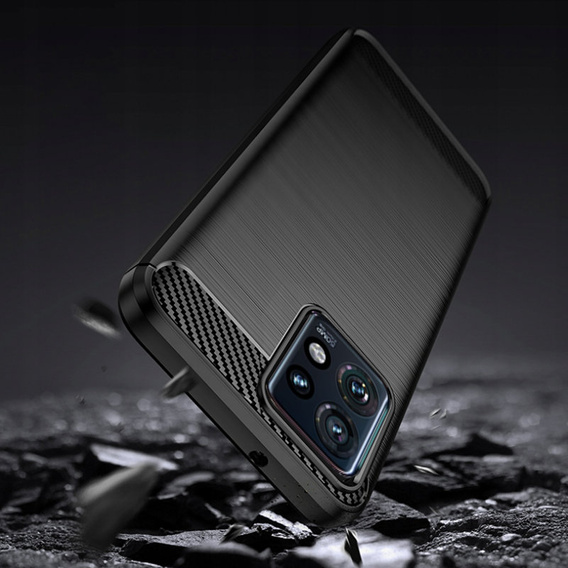 Case for Motorola Edge 40 Pro, Carbon, black