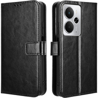 Flip case for Realme 14 5G / Realme 14T 5G, Crazy Horse Wallet, black