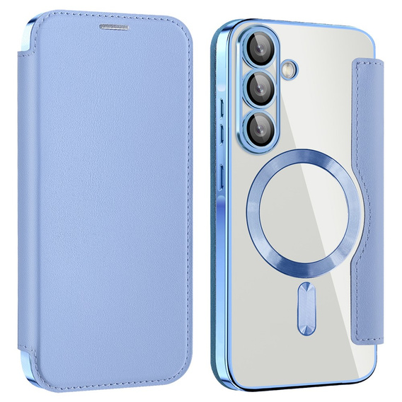 Flip case for Samsung Galaxy A36, RFID Wallet MagSafe CamShield, blue
