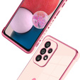 Case for Samsung Galaxy A13 4G, Electro heart, pink rose gold