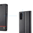 Flip case for Samsung Galaxy A55, Carbon LC.IMEEKE, black
