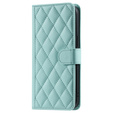 Flip case for Samsung Galaxy S25 FE, Rhombus Crossbody Leather, green