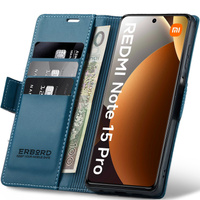 ERBORD Glossy Litchi flip case for Xiaomi Redmi Note 15 Pro 4G