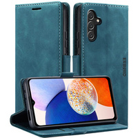 Case for Samsung Galaxy A14 4G/5G, ERBORD Vintage, wallet with flap, blue