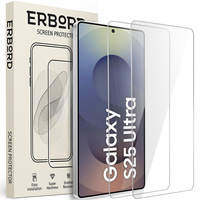 2x Tempered Glass ERBORD 9H Hard Glass for phone screen for Samsung Galaxy S25 Ultra