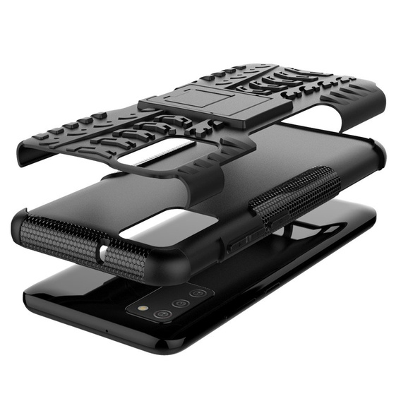 Case for Samsung Galaxy A02s, Tire Armor, black