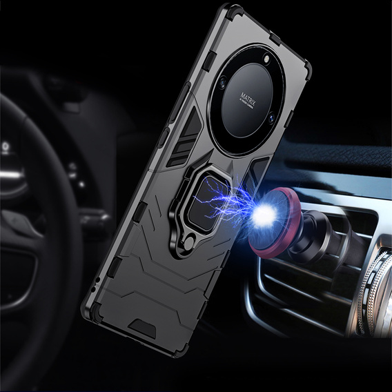 Case for Honor Magic 5 Lite, Kickstand Ring, black