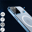 Magnetic Dual Glass MagSafe case for iPhone 13 Pro, blue