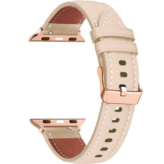 Leather Strap for Apple Watch 1/2/3/4/5/6/7/8/SE/Ultra 42/44/45/49mm, Black.