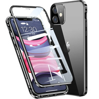 Case for iPhone 11, Magnetic Dual Glass, black