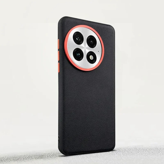 Leather case for OnePlus 13, leather hybrid, black