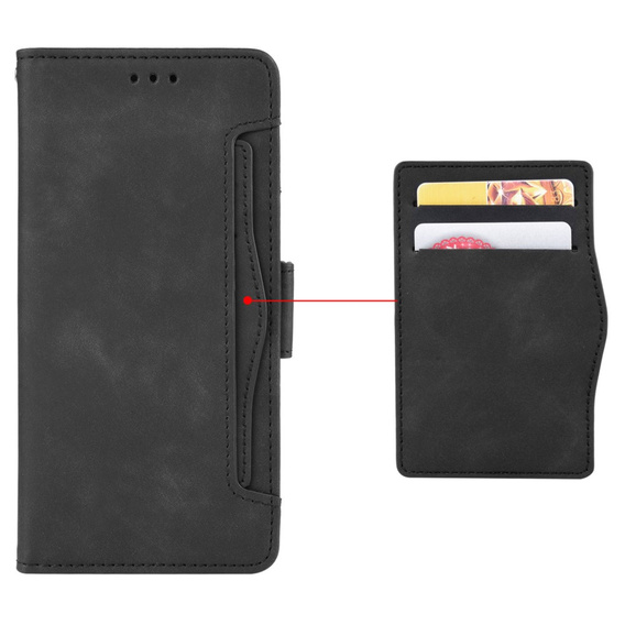 Flip case for Motorola Moto G85, Card Slot, black