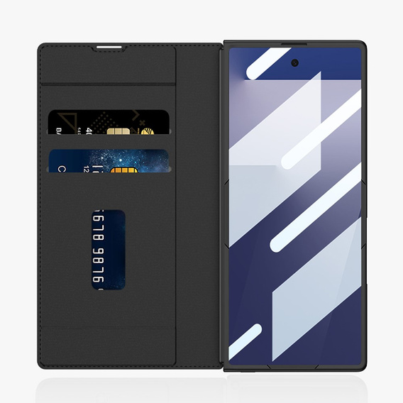 Wallet case with flap black for Samsung Galaxy Z Fold 7 5G