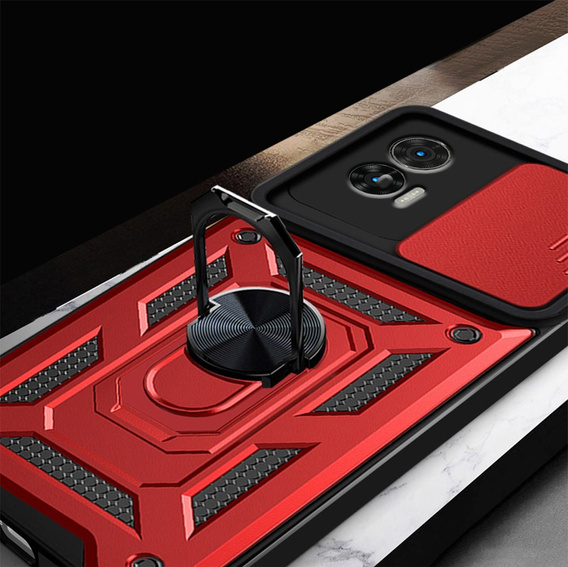 Case fordo Motorola Edge 30 Neo 5G, CamShield Slide, red