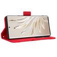 Flip case for Honor 70 5G, Card Slot, red