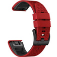 Silicone Strap for Garmin Fenix 7 / Forerunner 965 / 955 / 945 / 935, Red / Black