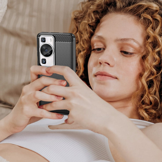 Case for Huawei P60 / P60 Pro, Carbon, black