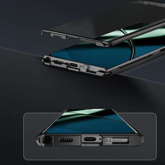 Case for OnePlus 11 5G, Magnetic Dual Glass, black