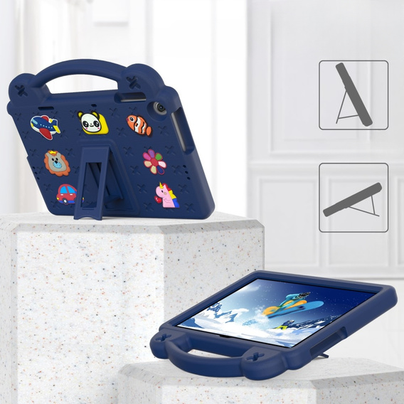 Children's case for Lenovo Tab M10 10.1 Gen 3 TB-328FU/TB-328XU, Cute Patterns, with stand, dark blue