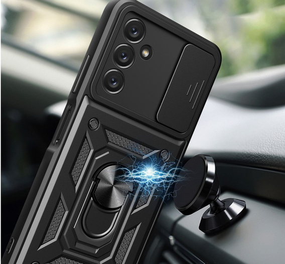 Case fordo Samsung Galaxy A14 4G/5G, CamShield Slide, black