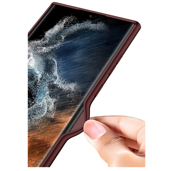 Case for Samsung Galaxy S24 Ultra, GKK Slim CamShield, maroon