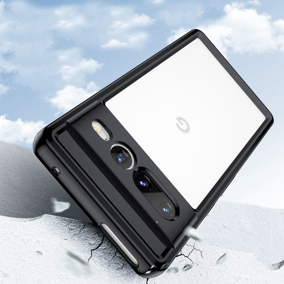 Case for Google Pixel 7 Pro 5G, Fusion Hybrid, with camera protection, transparent / black