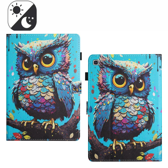 Case for Samsung Galaxy Tab A7 Lite, with flap, owl