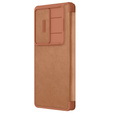 NILLKIN flip case for Samsung Galaxy S25 Ultra, CamShield Qin Pro, leather, brown