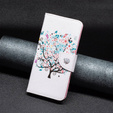 Flip case for OPPO A57 / A57s, Wallet, colorful tree, white