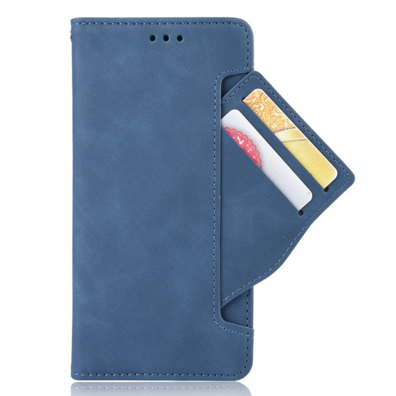 Flip case for Samsung Galaxy S22 Ultra 5G, Card Slot, blue