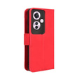 Flip case for Oppo Reno 11F 5G, Card Slot, red