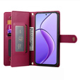 Flip case for Realme 14 Pro+ 5G, Wallet Zipper Pocket, red