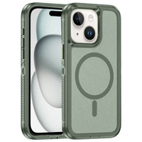 Case with frame for iPhone 15, for MagSafe, green