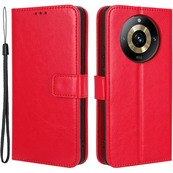 Flip case for Realme 11 Pro 5G / Pro+ 5G, Crazy Horse Wallet, red